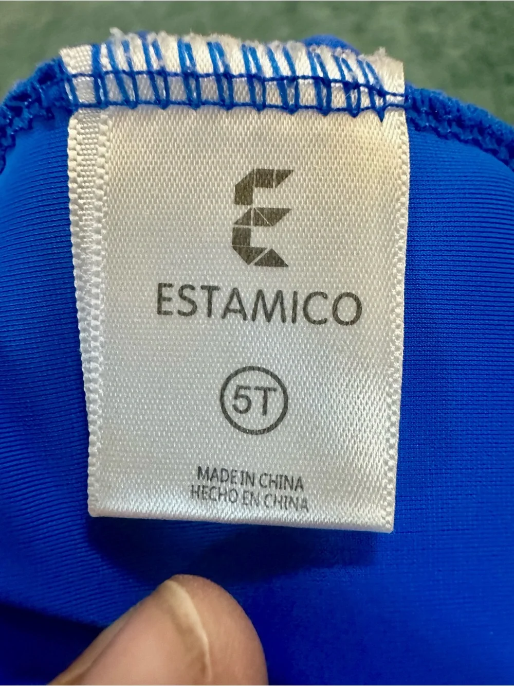 Estamico Blue Shark Rash Guard Boys 5T Long Sleeve Swim Shirt UPF